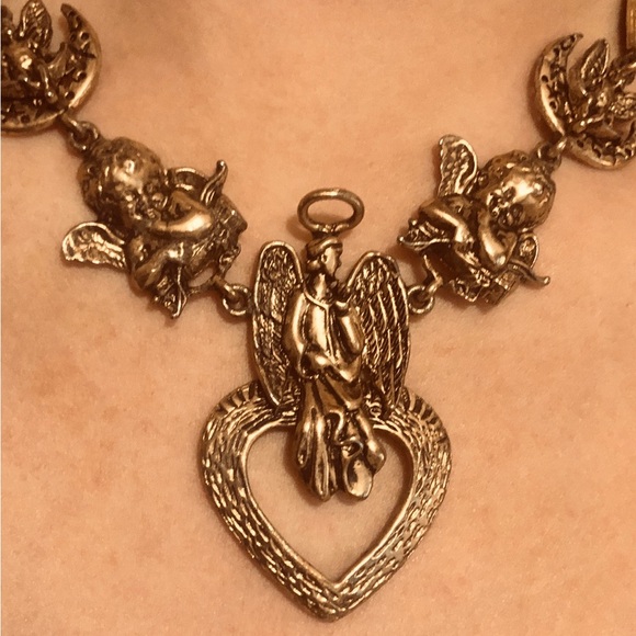 Gold Angelic Necklace purchased in Dallas Texas over 30 years ago, ❤️ - Picture 6 of 16